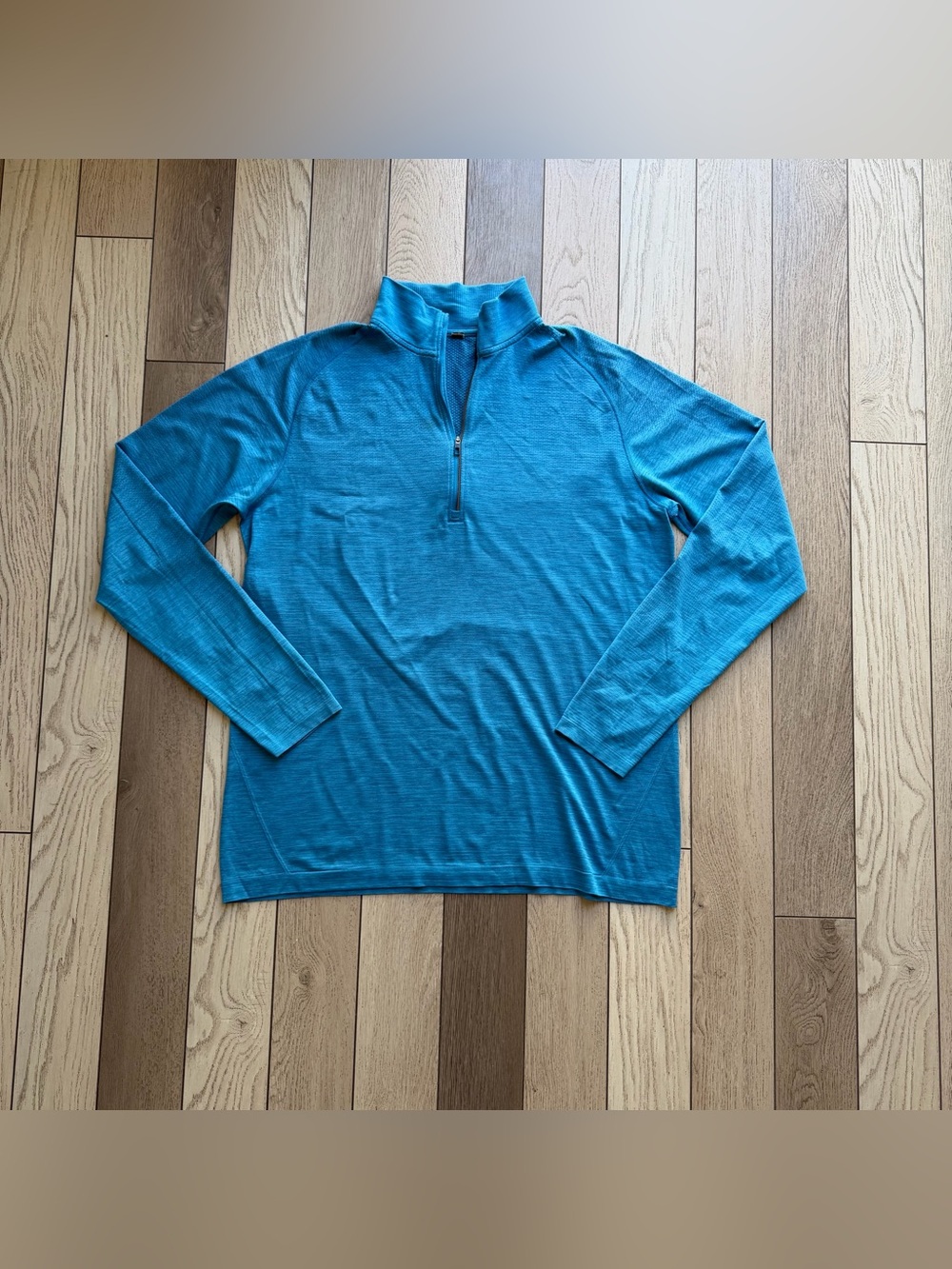 Lululemon Men's Teal Quarter-Zip Sweater XL